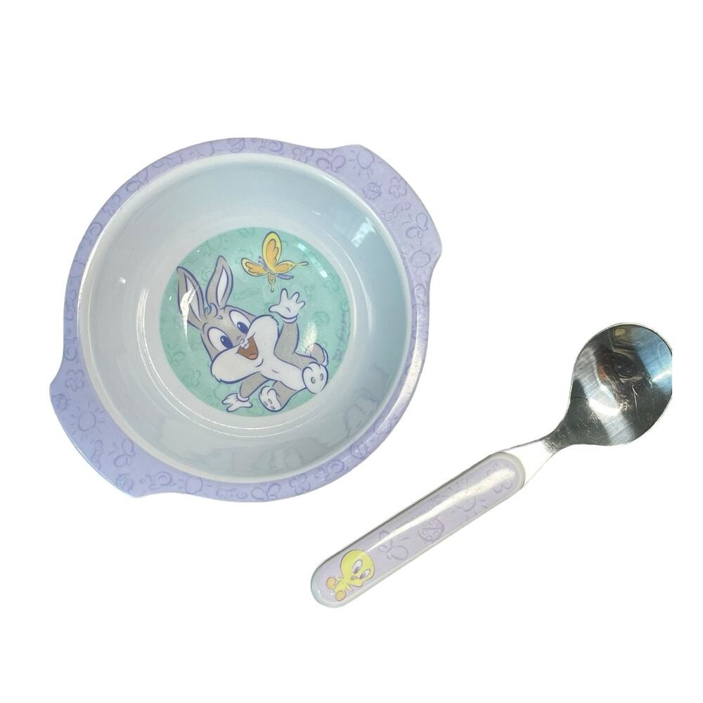 Warner Bros Bugs Bunny Baby Bowl Spoon Set Tweety Zak Designs Feeding